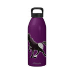 Black/White Appaloosa Horse Liberty Water Bottle