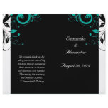 Black White Aqua Reverse Swirl Foldable Program flyers
