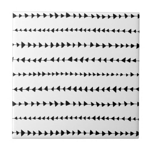 Black White Aztec Arrows Pattern Ceramic Tile Zazzle