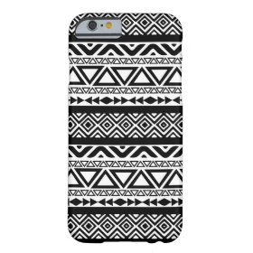 Black White Aztec Tribal Pattern 4 iPhone 6 case