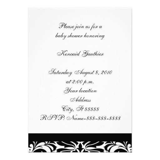 Black & White Baby Feet Baby Shower Invitation
