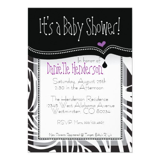 Black & White Baby Shower Invite
