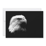 Black & White Bald American Eagle Invitation