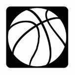 Black &amp; White basketball Photo Cutout