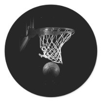 Black & White Basketball Sticker