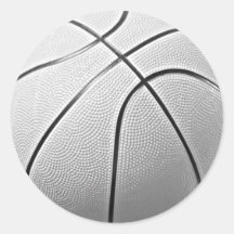 Black & White Basketball Stickers