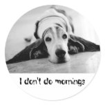 Black &amp; White Basset Hound Sticker