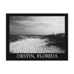 Black white beach pathway destin, florida post cards