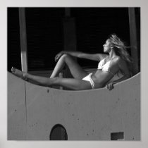 Black&White Beach Poster