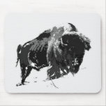Black & White Bison / Buffalo mousepads