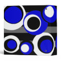 black white blue dots Black Stripes
