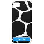 Black/White Blue Giraffe Print - Personalize casemate cases