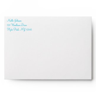Black, White, Blue Snowflakes Envelope for 5x7's envelope