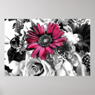 Black & White Bouquet print