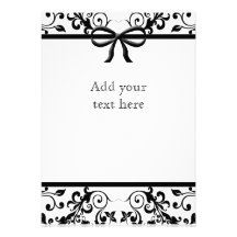 Black & White Bow Invitation