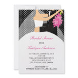 Black & White Bride Bridal Shower Invitation