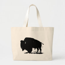 Black & White Buffalo Silhouette Bags
