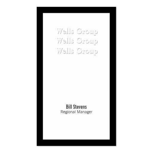 Black & White Business Card (front side)