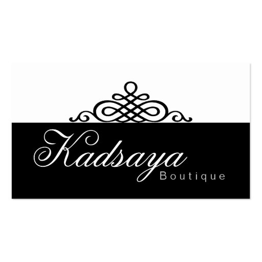 Black White Business Card BW 1 Kadsaya Retail (front side)