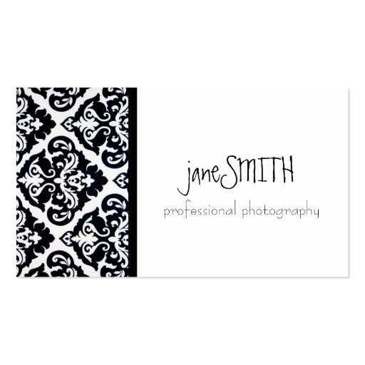 Black & White Business Card Template (front side)