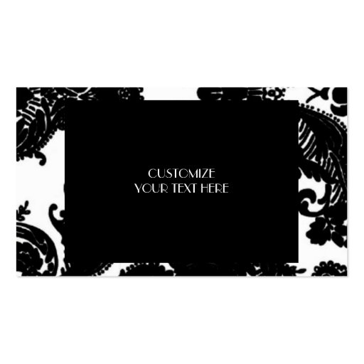 Black & White Business Card Template (back side)