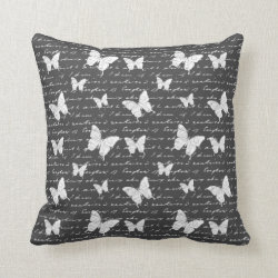 Black & White Butterfly Dreams Pillows