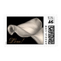 Black & White Calla Lily, Love! postage