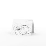 Black & White Calligraphy Initial A Monogram Cards