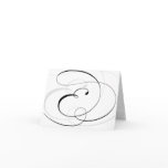 Black & White Calligraphy Initial E Monogram Cards