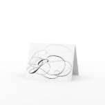 Black & White Calligraphy Initial G Monogram Cards
