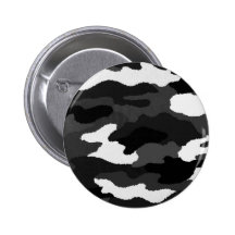 Black & White Camo Pinback Buttons