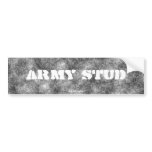 Black & White  Camouflage Army Stud Bumper Sticker bumper stickers