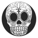 Black/White Candy Skull stickers