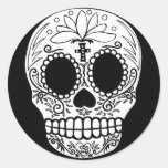 Black/White Candy Skull Stickers