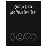 Black & White  Card Suits 1 Personalized Flyer