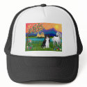 Black & White Cat - Fantasy Land hats by catartgifts Black & White Cat - Fantasy Land hats