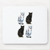 Black & White Cat mousepads