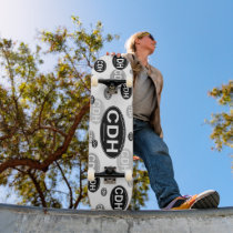 Black & White CDH Awareness Skateboard by cherubs Black & White CDH Awareness Skateboard