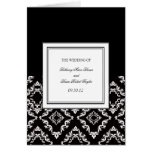 Black & White Ceremony Programs Greeting Card