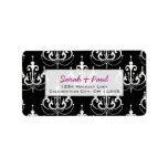 Black & White Chandeilers Return Address Label