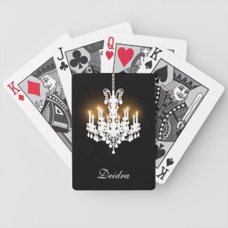 Black &amp; White Chandelier Playing Cards