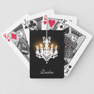 Black & White Chandelier Playing Cards