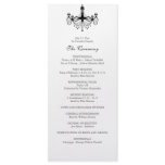Black &amp; White Chandelier Wedding Program Custom Rack Cards
