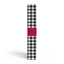 Black White Check Binder