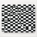 Black & White checkered 3d illusion mousepads