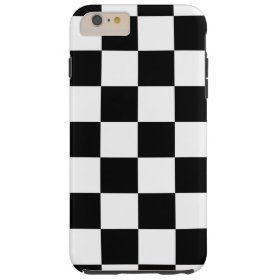 Black & White Checkered Pattern iPhone 6 Plus Case