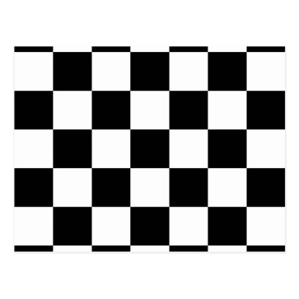 Black & White Checkered Pattern Postcard