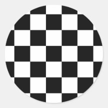 Black & White Checkered Pattern Sticker