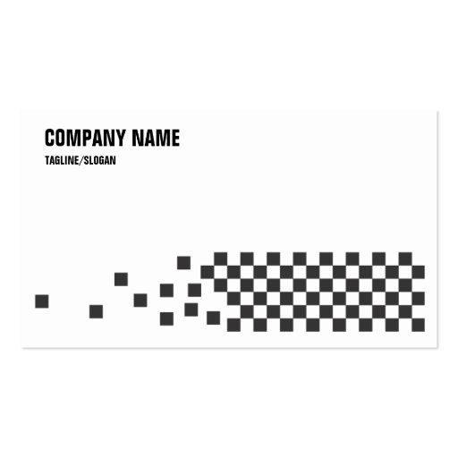 Black & White Checks Business Card (front side)
