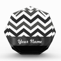 Black & white chevron acrylic award